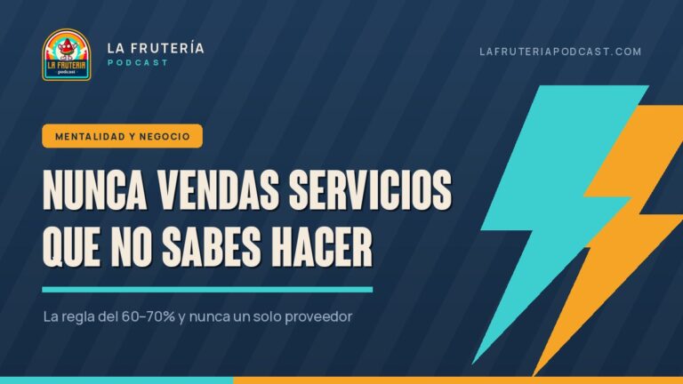 Portada del artículo: nunca vendas servicios que no sabes hacer